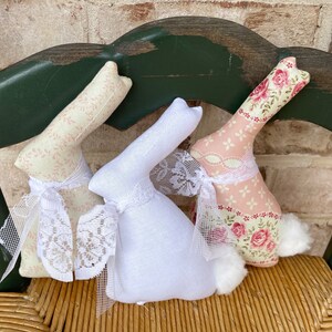 Easter Bunny Bowl Fillers, Mini Easter Bunnies, French Country Rabbits, Farmhouse Spring Decor, Bunny Tiered Tray Decor, Easter Gift For Mom