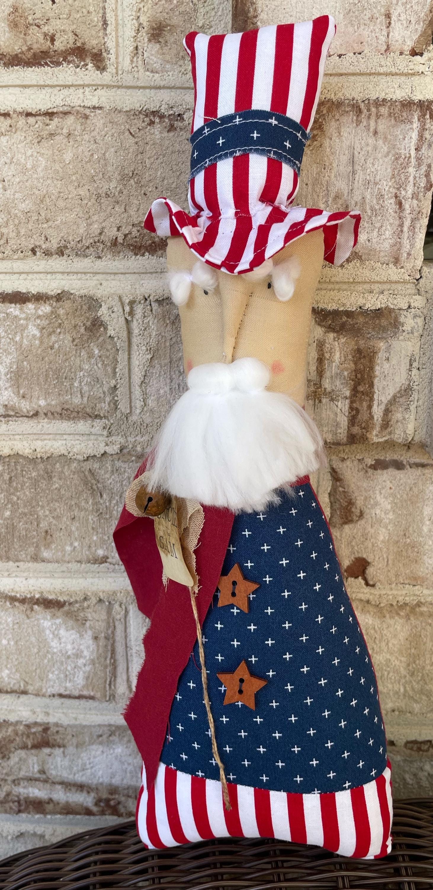 Primitive Uncle Sam Doll, Patriotic Primitives, July 4th Tier Tray