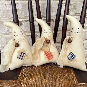 Ghost Bowl Fillers Primitive, Small Primitive Ghosts, Halloween Bowl Fillers, Farmhouse Ghost Decor, Ghost Tiered Tray Decor, Gothic Gifts