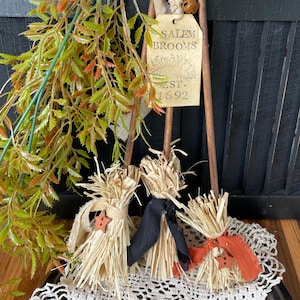 Mini Witch Broom, Witch Broomstick, Witch Brooms, Halloween Tiered Tray Decor, Witch Aesthetic, Halloween Witch Decor, Spooky Birthday Gift