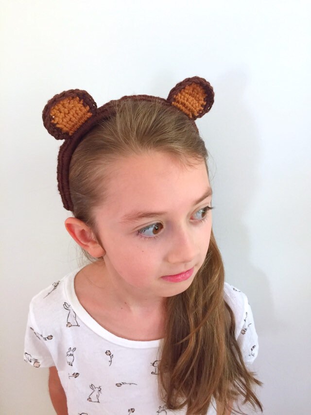 Bear Ears Headband Crochet Teddy Bear 