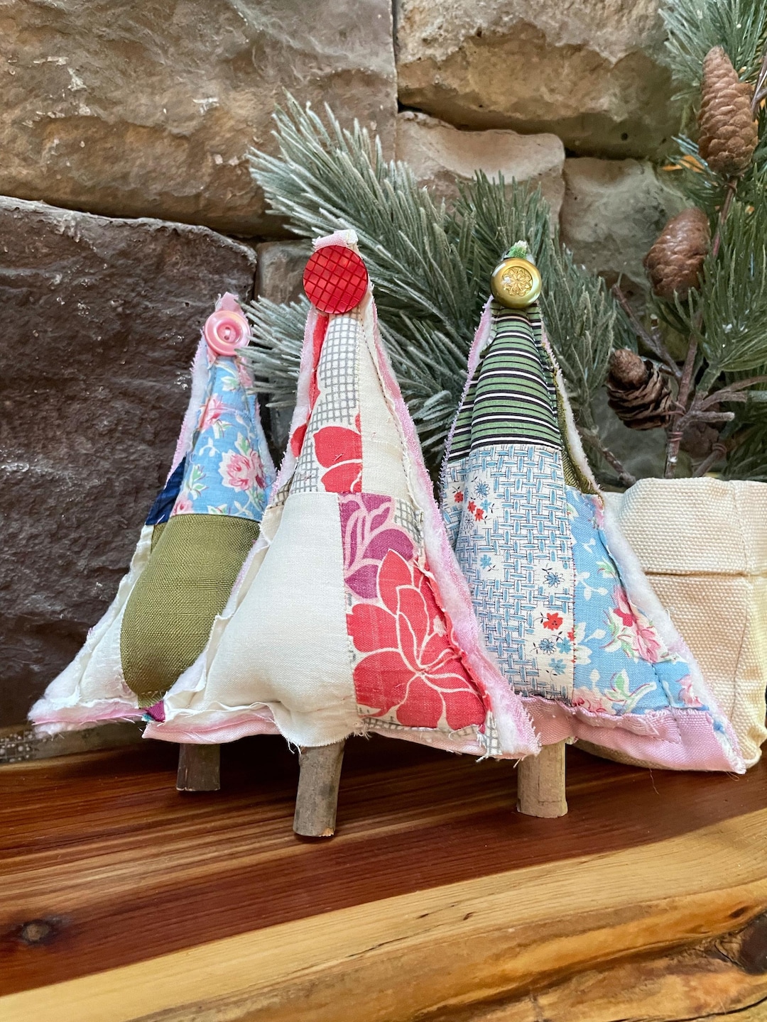 Vintage Quilt Christmas Tree, Quilted Christmas Tree, Farmhouse ...