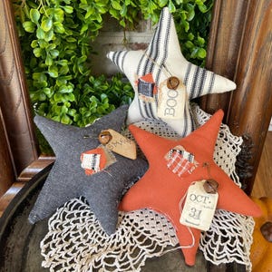 Halloween Stars, Star Tucks, Halloween Tiered Tray Decor, Primitive Halloween Ornaments, Halloween Bowl Fillers, Spooky Gifts For Friend