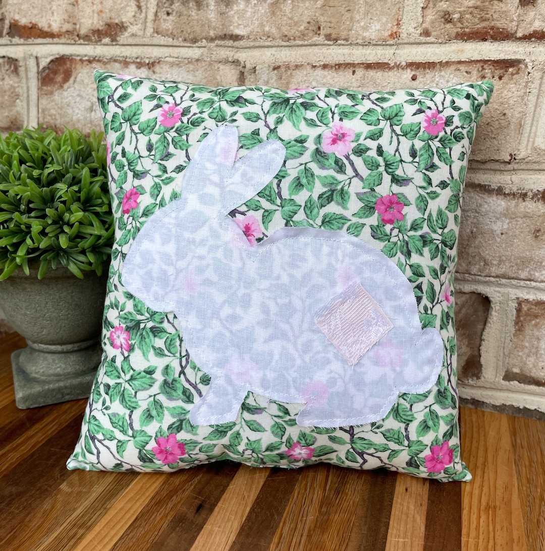 Easter Bunny Pillow, Rabbit Throw Pillows, Rabbit Cushion, Easter Bunny ...