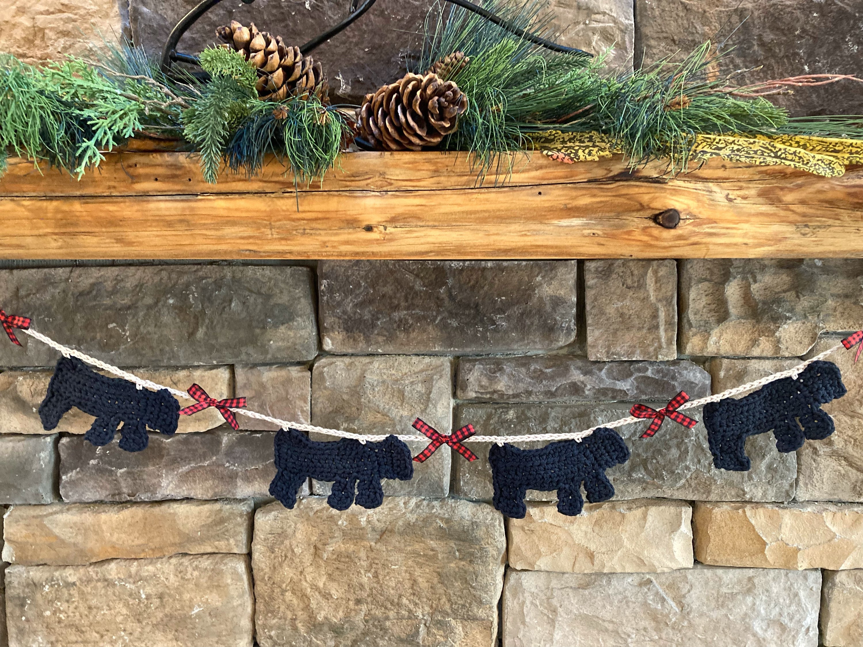 Bear Garland, Black Bear Decor, Primitive Bears, Rustic Cabin Decor ...
