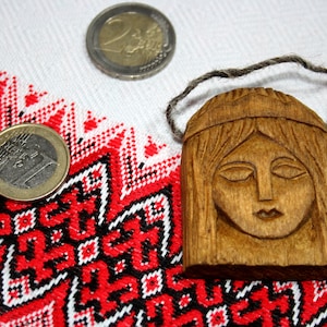 Lada Wooden Home Talisman. Handmade wood carving. Slavic pagan souvenir.