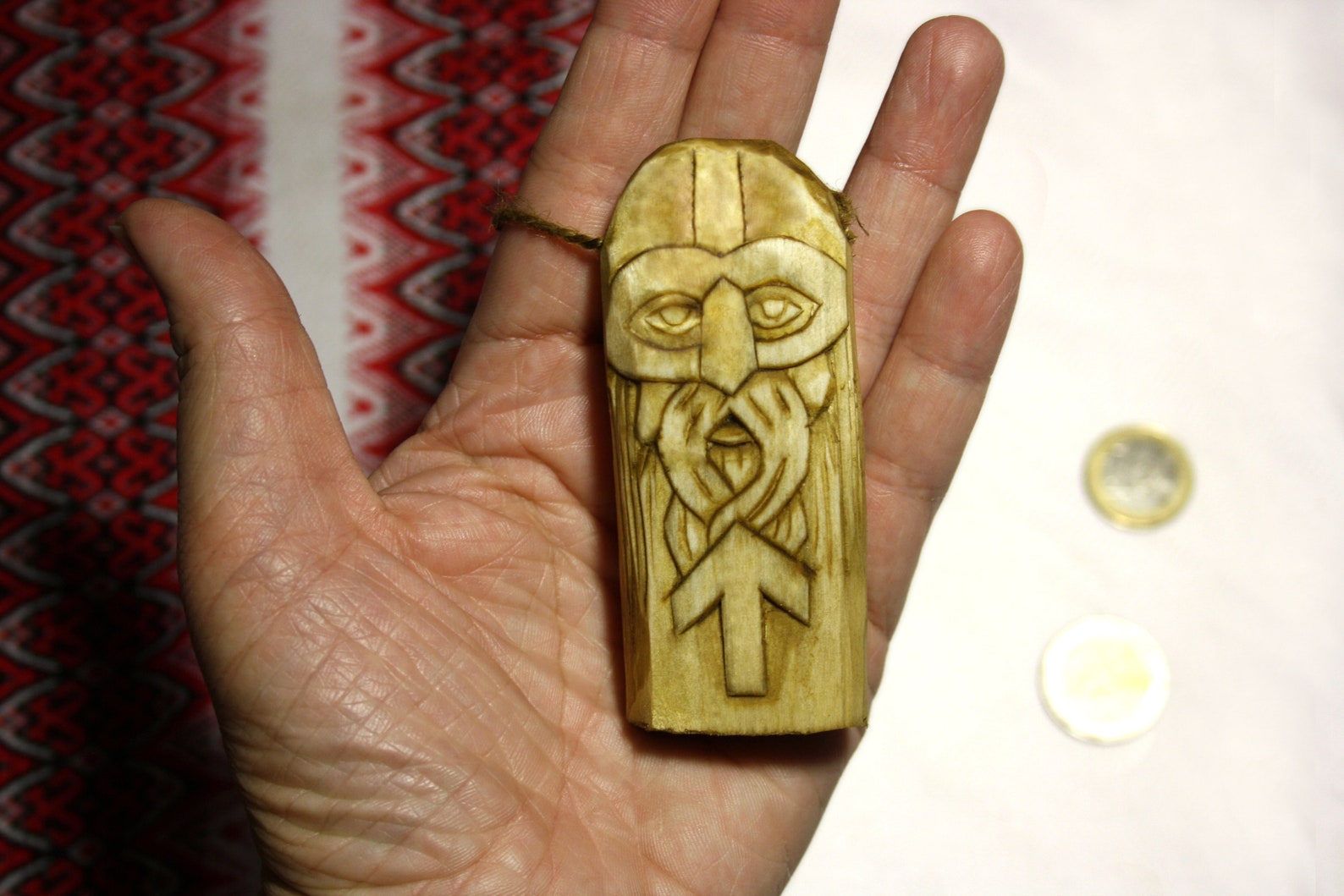 Tyr. Wooden Home Talisman. Handmade Wood Carving. Scandinavian Etsy