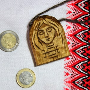 Makosh Wooden Home Talisman. Handmade Wood carving. Slavic Pagan Souvenir.