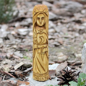 NEW collection. Greek goddess Hecate. Wooden goddesses. Small Wooden Figurines.