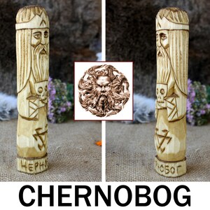 Hand Carved Wooden Slavic Gods: Belobog, Chernobog, Morana Figurines - Etsy