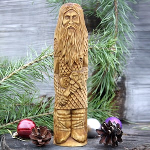 Norse God Thor. Big hand crafted wooden Statue of Thor. Viking's god. Hand crafted wooden Statue. Thor statue.