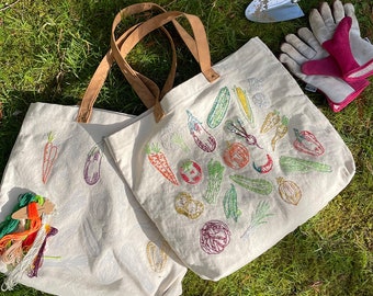Stitch Your Vegetables Tote