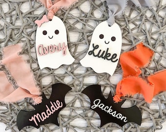 Halloween Basket Tag, Halloween Personalized Name Tags, Halloween Basket, Trick or Treat Basket, Basket Tag, Trick or Treat Bag, Boo Tag