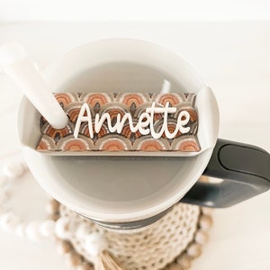 40 oz tumbler cup name plate, Boho Style tumbler cup tags, Boho tumbler plates, tumbler accessories, name tags, name plates, tumbler tags