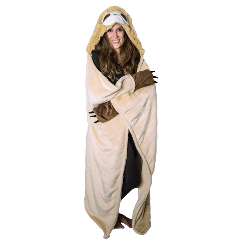 Thnapple Slothy Sloth Wearable Hooded Blanket FREE SHIPPING image 2