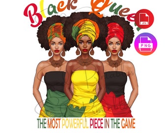 Black Women Are Dope, Empowered Woman, Girl Power, Melanin Queen, African American clipart, Fashion girl, Queen Chess Piece, Afro Girl