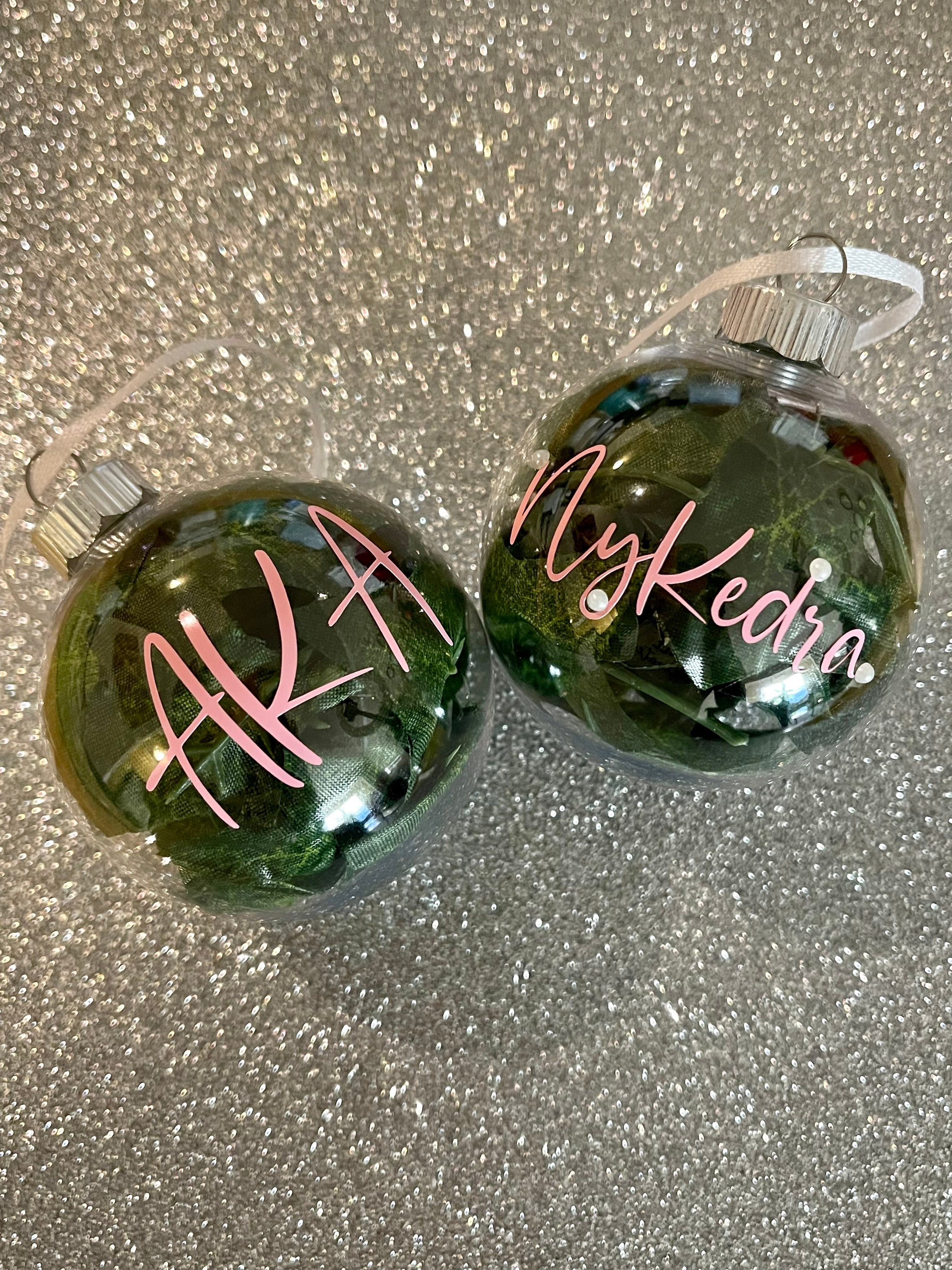 Ivy Fill Ornament Custom Pink & Green Ornament Ivy Etsy