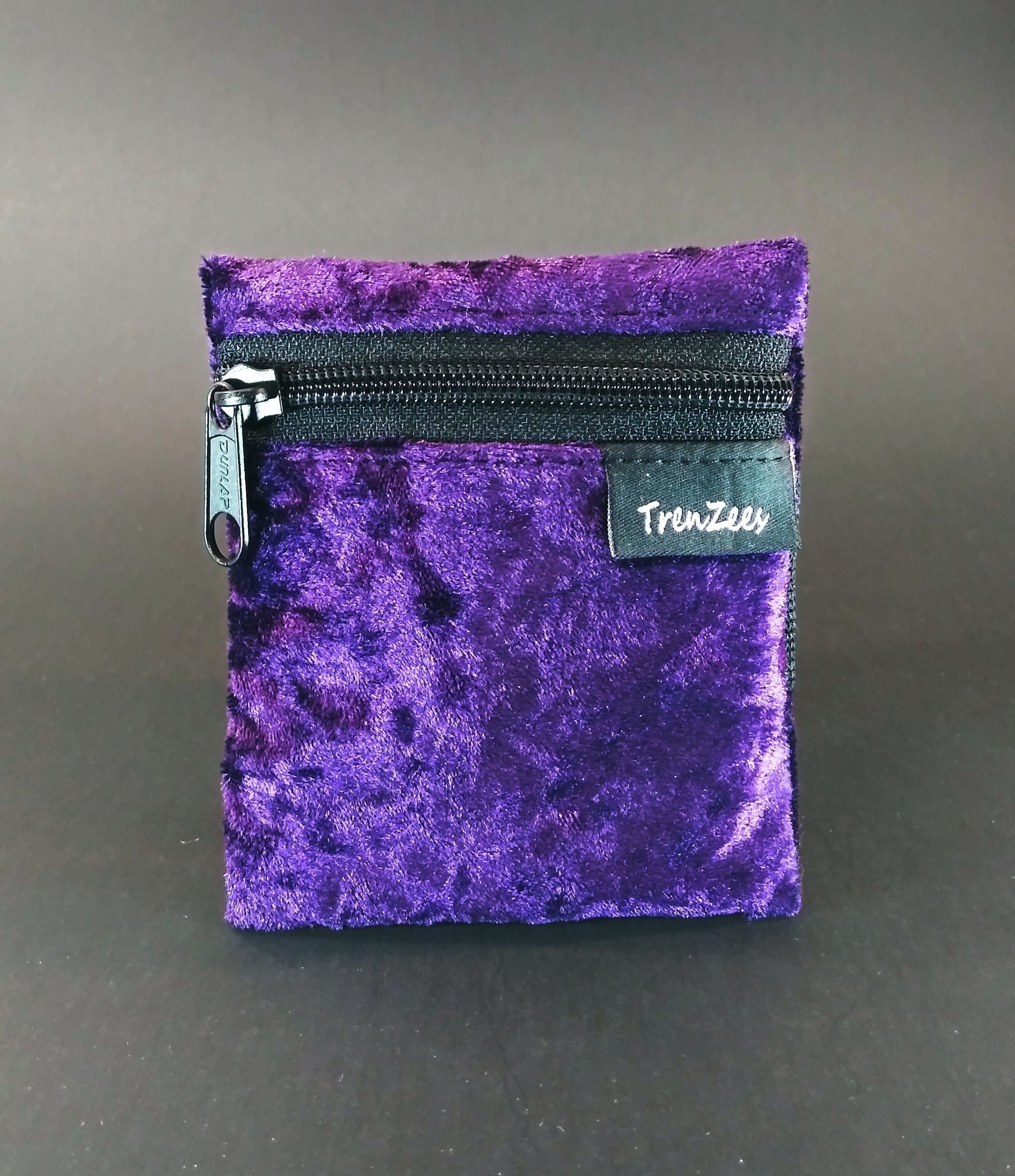 Travel Wallet Wrist Wallet Arm Wallet Purple Crushed Velvet Etsy