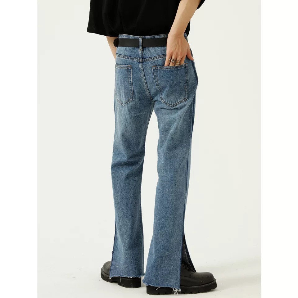 70s Vintage Flare Jeans Men Bootcut Jeans | Etsy