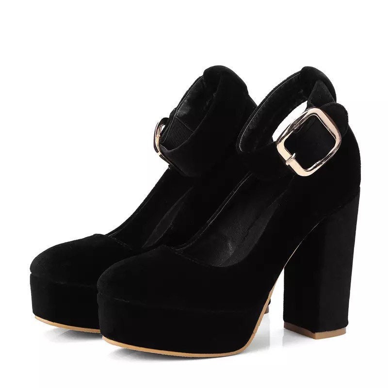 Velvet Mary Jane Shoes products for sale