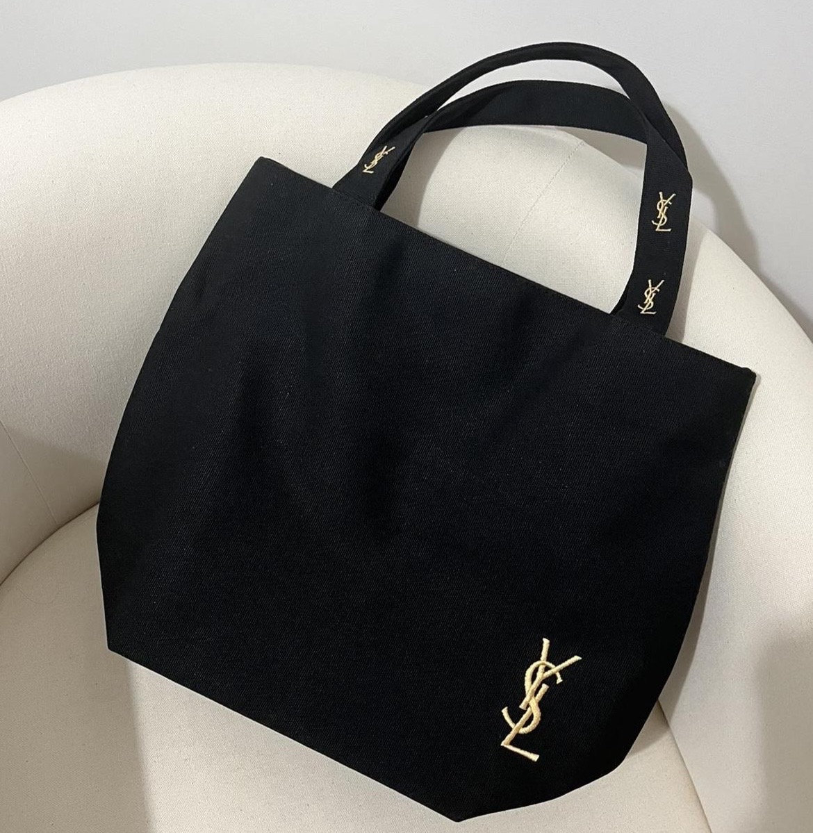 Saint Laurent Ysl Lunch Box Tote Bag in Natural for Men