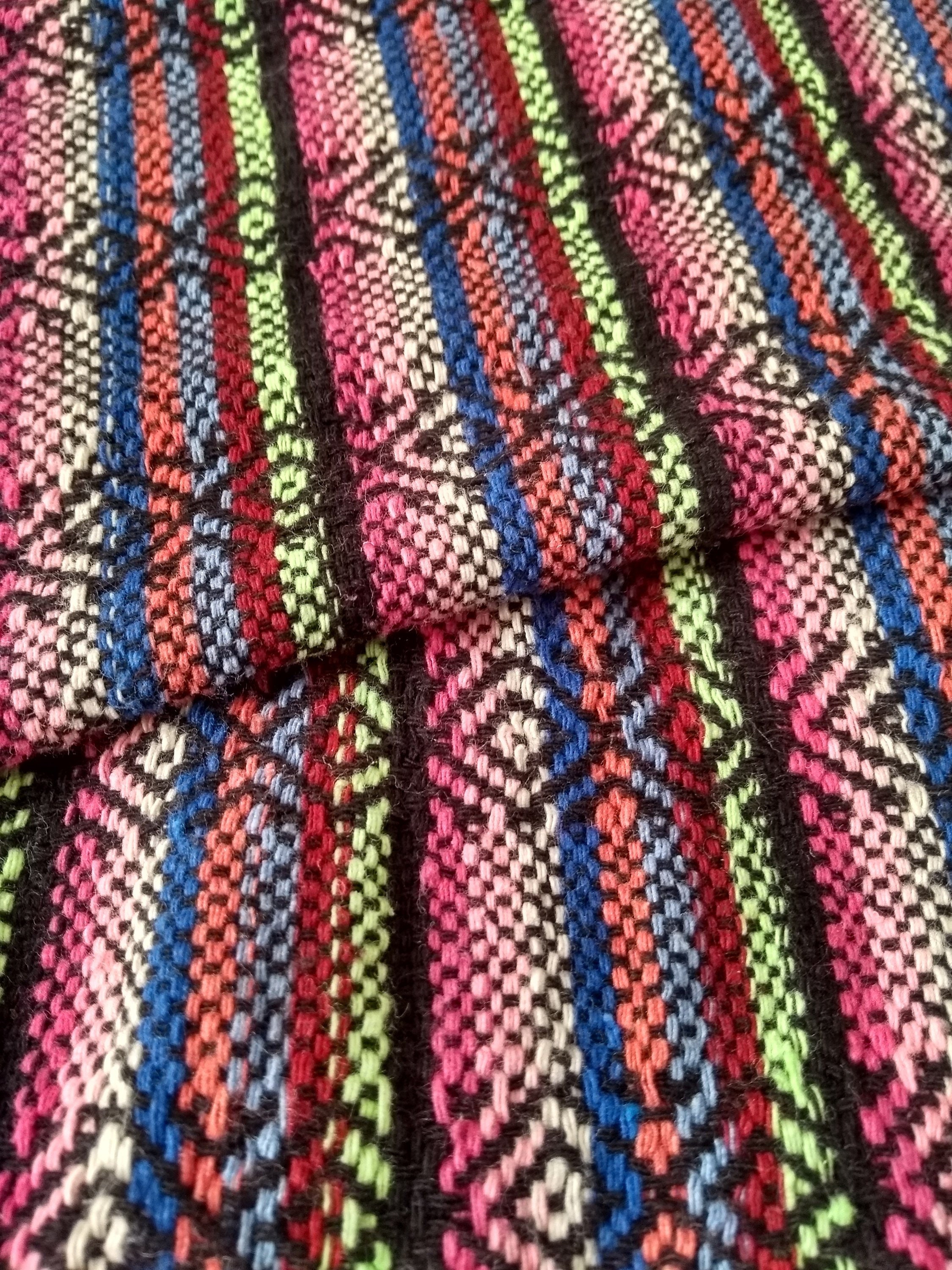 Genuine Mexican hand woven pashmina rebozo shawl scarf table runner lavender