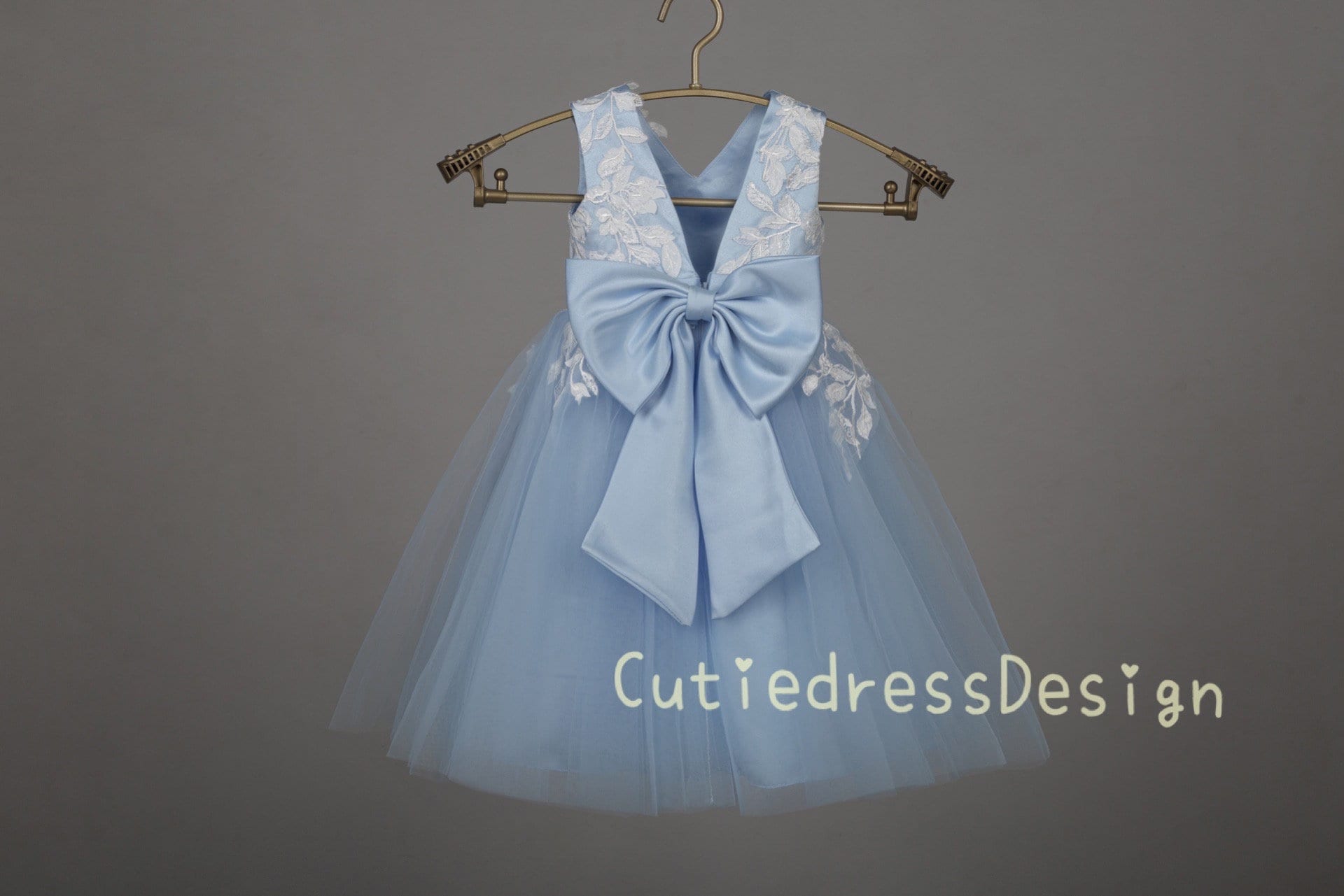 princess polly baby blue dress Sheer-Corset Long A-Line Prom Dress with Polka Dots– PromGirl main image 1
