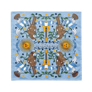 La Albiceleste Argentinien Futbol Bandana | Argentinien Fußball Fan Bandana | Sky Blue & White Football Schal | WM inspirierte Kopfbedeckung