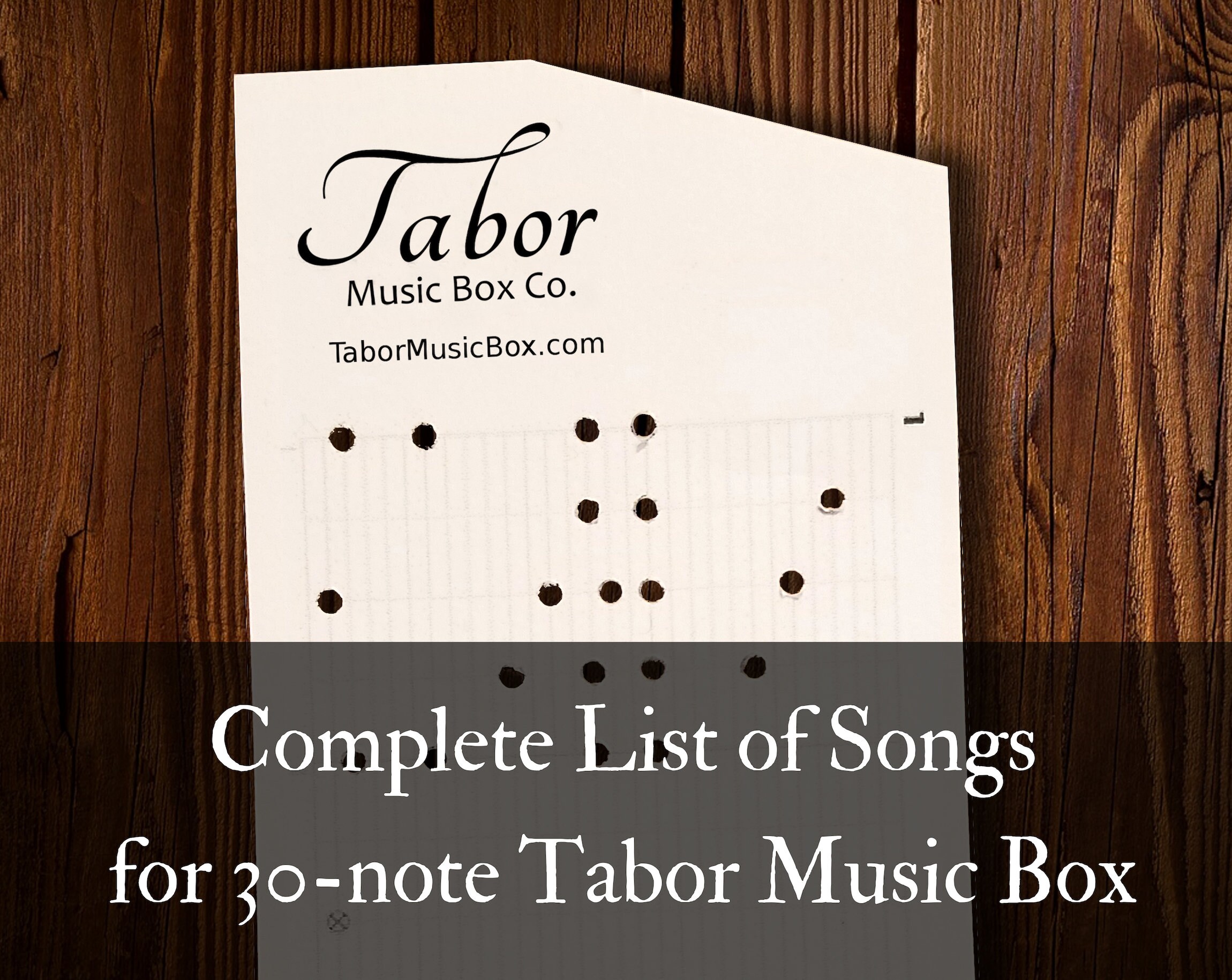Songs for the 30 Note Music Box Anniversary Gift Tabor Etsy