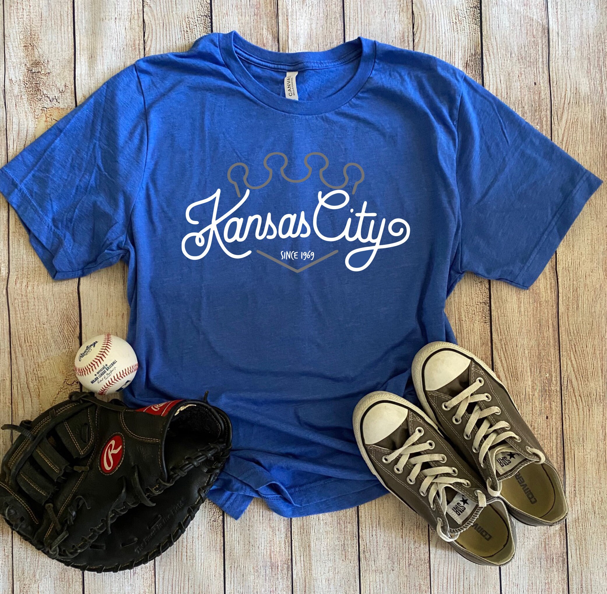 Kansas City Royals Slugger Tee Shirt Women's Medium / White