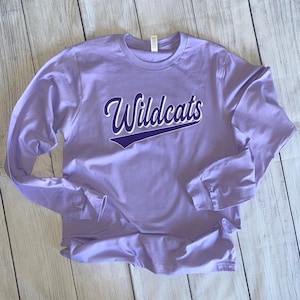 Wildcats on Lavender Long Sleeve