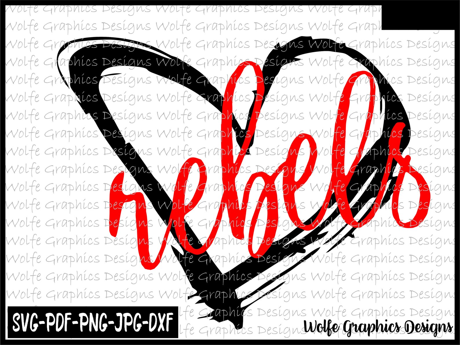 Rebels Heart INSTANT DOWNLOAD Svg Pdf Png Jpg Dxf - Etsy