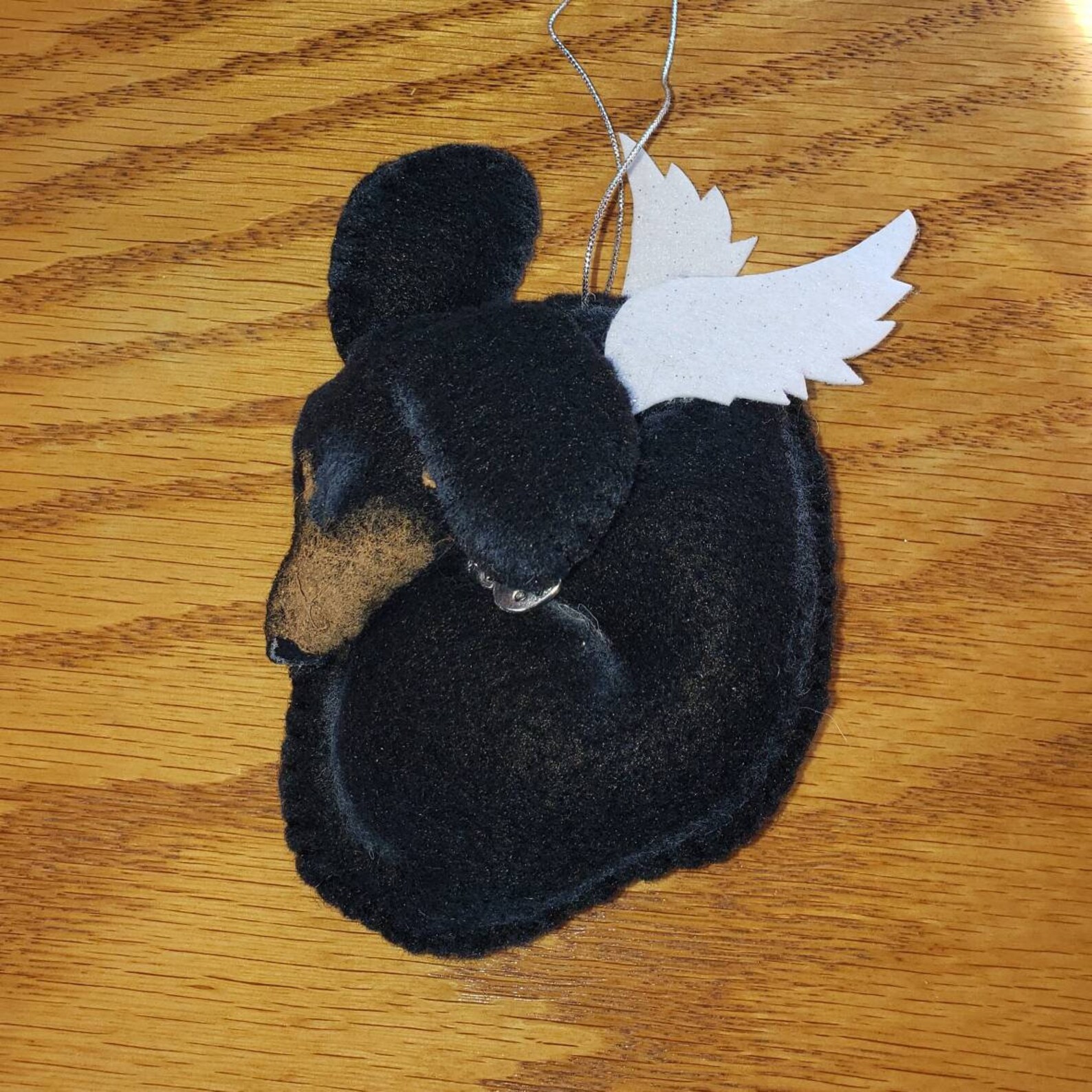 Sleeping Dachshund Angel Handmade Felt Custom Ornament Etsy