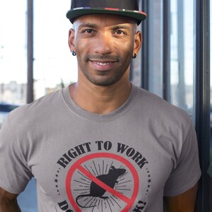 Recht auf Arbeit funktioniert nicht Unisex Jersey T-Shirt - Stehen gegen ausbeuterische Arbeitsgesetze.