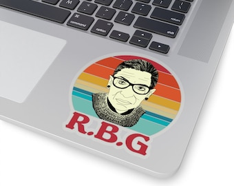 RBG Kiss-Cut-klistermärken: Hedra Ruth Bader Ginsburgs arv