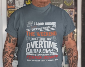 Championing Workers' Rights: Celebrate Labor Unions' Legacy with this History-Packed Shirt!