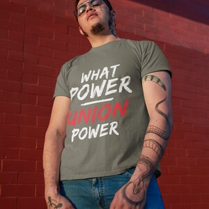 Welche Macht? Unionsmacht! T-Shirt - Politische Kleidung für Arbeiter und Arbeitsaktivisten