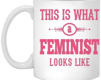 Feminist Power Statement Coffee Cup - 'This is What a Feminist Looks Like