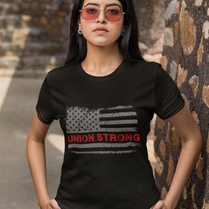 American Flag Union Strong T-Shirt - Patriotic Apparel for Men and Women