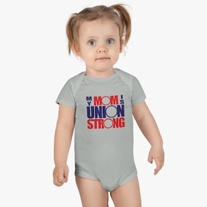 Union Strong Baby: Adorable Short Sleeve Onesie for Your Little Champion