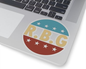 R.B.G.: The Notorious Justice Ruth Bader Ginsburg Kiss-Cut Sticker