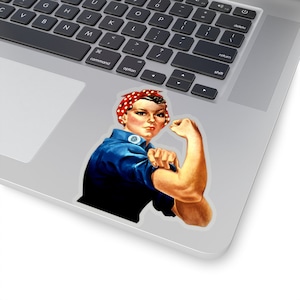 Rosie the Riveter Iconic Feminist Kiss-Cut Sticker