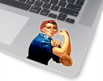 Rosie the Riveter Iconic Feminist Kiss-Cut Sticker