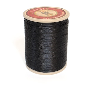 Sajou Waxed  Linen Thread: Black
