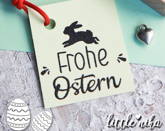 Stempel  frohe Ostern Osterhase Ausmalbild