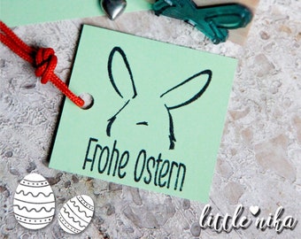 Stempel  frohe Ostern Osterhase Osterei