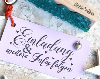 Stempel Hochzeit Einladung folgt SWEET