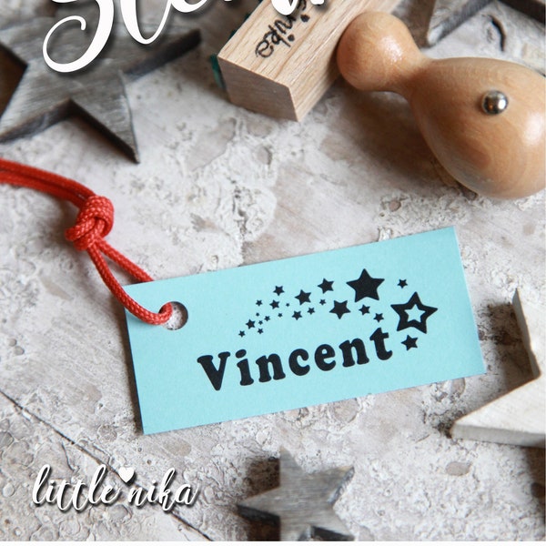 Stempel Kind Name STARS Sterne personalisiert * Einschulung * Schulanfang