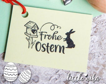 Stempel  frohe Ostern Osterhase Osterei