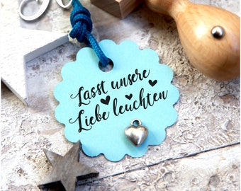 Stempel Hochzeitsstempel Lasst unsere Liebe leuchten Wunderkerze